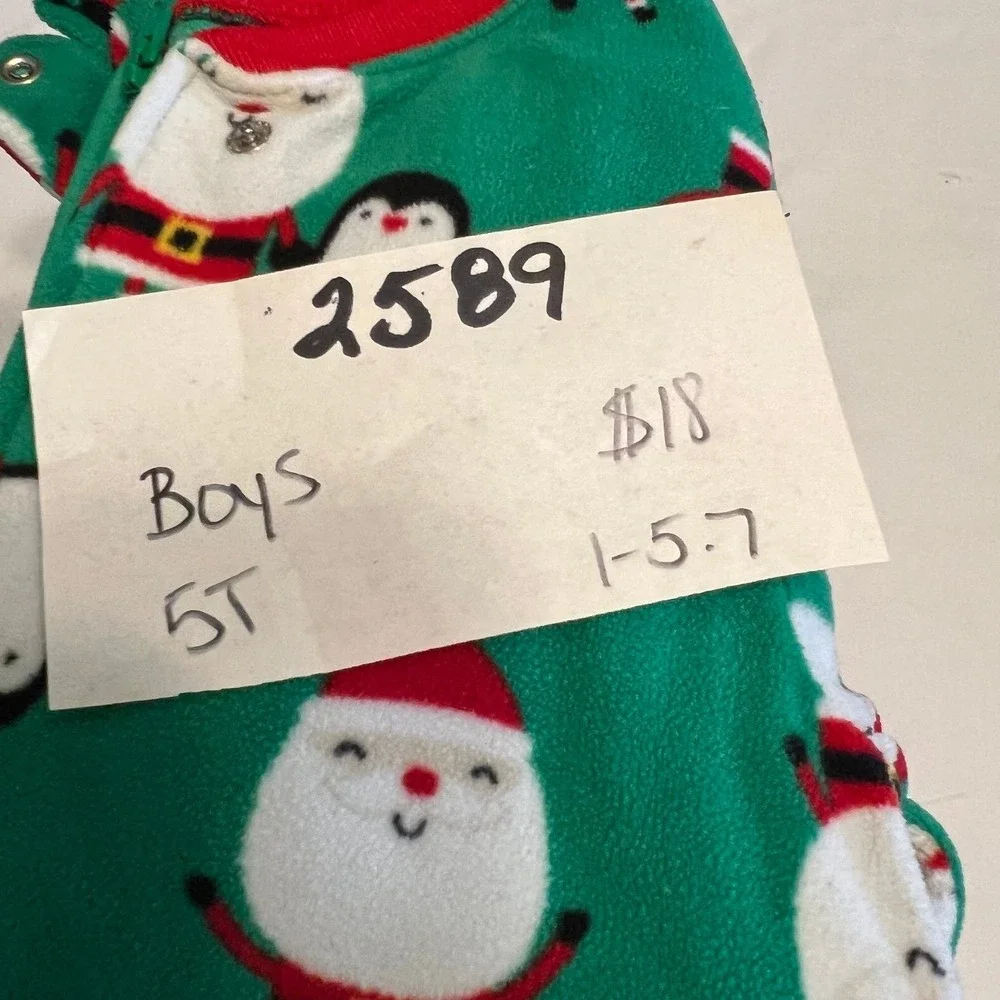 Carter's Fleece Footed Pajamas Lot of 3 Size 5T (2589)